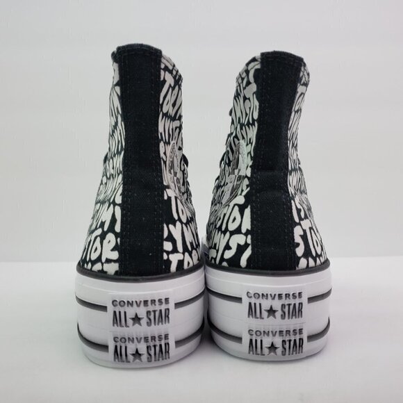 Converse CTAS Double Stack Lift Hi Womens Size 5 Black My Story Platform Sneaker - Picture 7 of 15